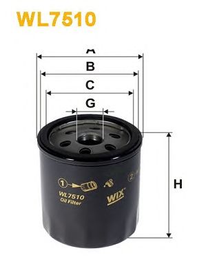 WIX FILTERS wl7510 -  ФИЛЬТР МАСЛЯНЫЙ FORD B-MAX, C-MAX/GRAND C-MAX, ECO